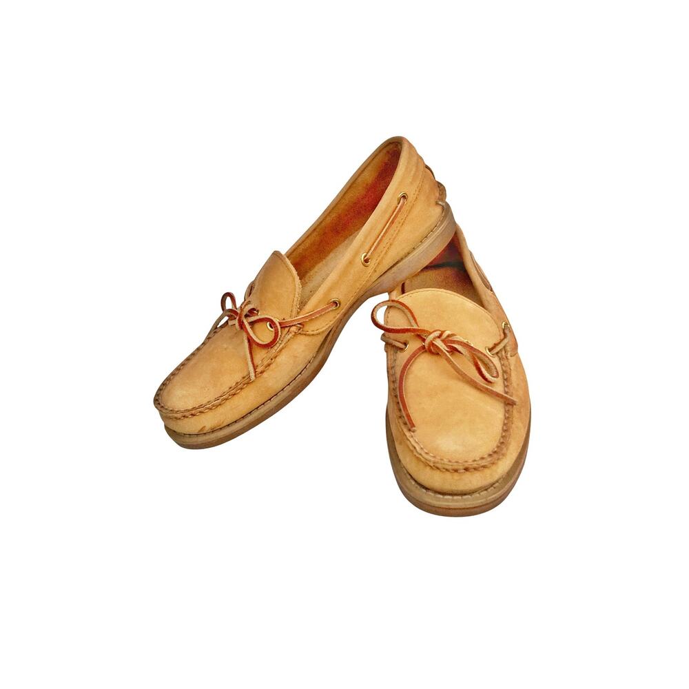 Timberland Tan Nubuck Leather Boat Shoes Coastal Prep Summer Dock Shoes Loafers